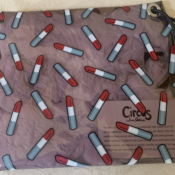 Circus by Sam Edelman Lipstick Motif Purse Bag Wristlet Makeup Case NWT - Picture 4 of 7